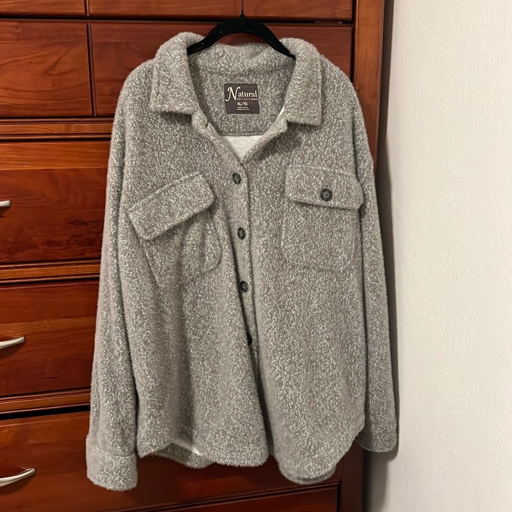 Cozy grey shacket